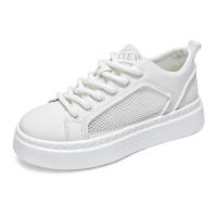 Zapatos Casuales Para Hombre Verano Transpirables Blancos Plataforma Ligera Antideslizantes Zapatillas De Caminar Mesh Zapatos De Correr - details 5