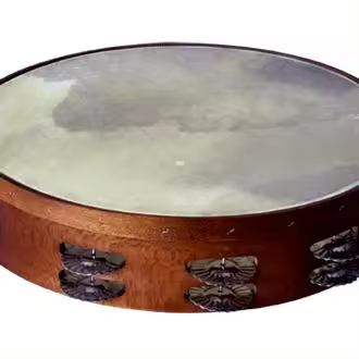 Pandereta Asturiana Ø 35cm, doble, sonajas hojalata - 1