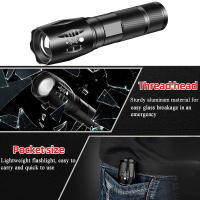 Linterna Táctica LED Potente De Aleación De Aluminio Recargable Por USB Para Camping Al Aire Libre Impermeable Con Distancia De Iluminación De 100-200 M - details 6