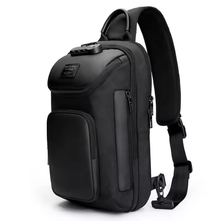 Bolso bandolera de pecho multifunción Oxford impermeable para hombre, de gran capacidad, para exteriores - 1