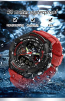 Reloj Electrónico Para Hombre SANDA 6197 Edición Coreana Deportivo Multifuncional Impermeable LED Estudiante Resistente Al Choque Con Pantalla LED Y Cronógrafo - details 16