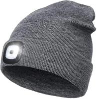 Gorro De Invierno LED Con Luz Recargable Por USB Unisex Gorro Caliente Con Farol De Cabeza Para Noche Capa De Luz De Flashlight Tejido - details 8