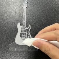Lámpara De Mesa LED 3D Estéreo Para La Habitación Luz Nocturna En Forma De Guitarra Luz De Noche Acrílica Para El Borde De La Cama Luz Caliente Blanca - details 4