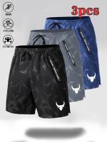 Tendencia Deportiva Para Hombres 3 Piezas De Shorts Transpirables Y Cómodos Para Entrenamiento Running - details 0