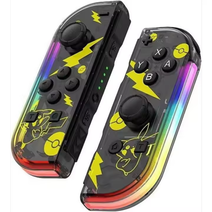 Mando Joy-Con Set Izq/Dcha Nintendo Switch Compatible Negro Pika RGB - 1