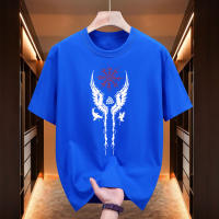 Camiseta De Algodón Puro Para Hombre Estilo Urbano Casual Con Impresión De Raven Vikinga Antigua Camiseta De Manga Corta O-neck Para Uso Diario Primavera Y Verano - details 3