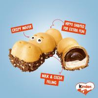 Kinder Happy Hippo de Cacao  - Caja con 28 unidades de 20,7gr cada una - Barquillo de crujiente galleta con forma de hipopótamo y relleno de crema de cacao. Cada unidad va envuelta individualmente - details 2