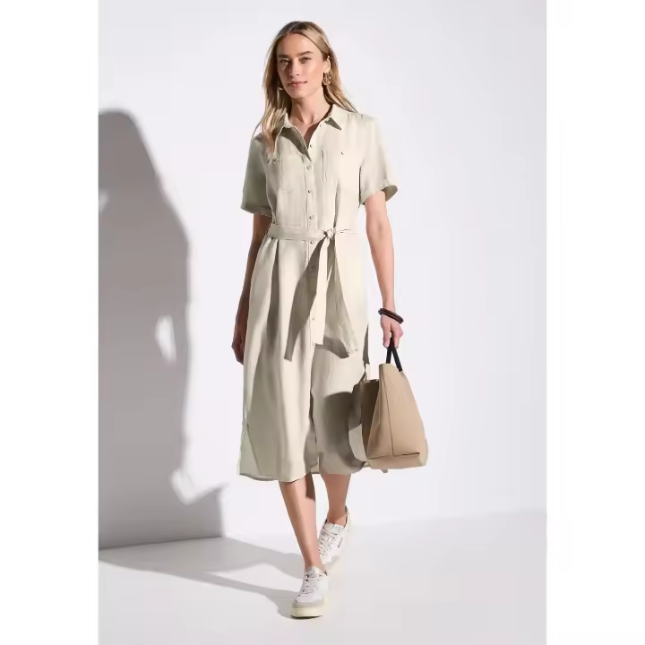 Street One Mod. PS144338 - Vestido lino manga corta para mujer - 1