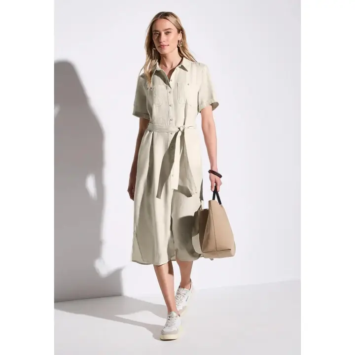 Street One Mod. PS144338 - Vestido lino manga corta para mujer - 1