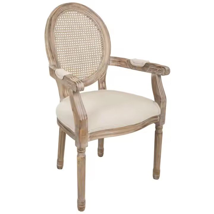 WANDERLUST DECO Silla de Madera Tapizada y Rejilla para Comedor - Diseño Elegante y Alta Calidad - 1