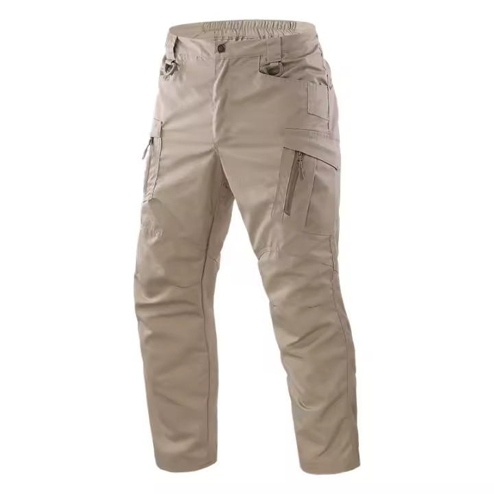 Pantalones De Ciudad Para Hombre Cargo Resistentes Al Agua Y Algodón Pantalones Casual With Multípares De Bolsos Y Secado rápido - 1