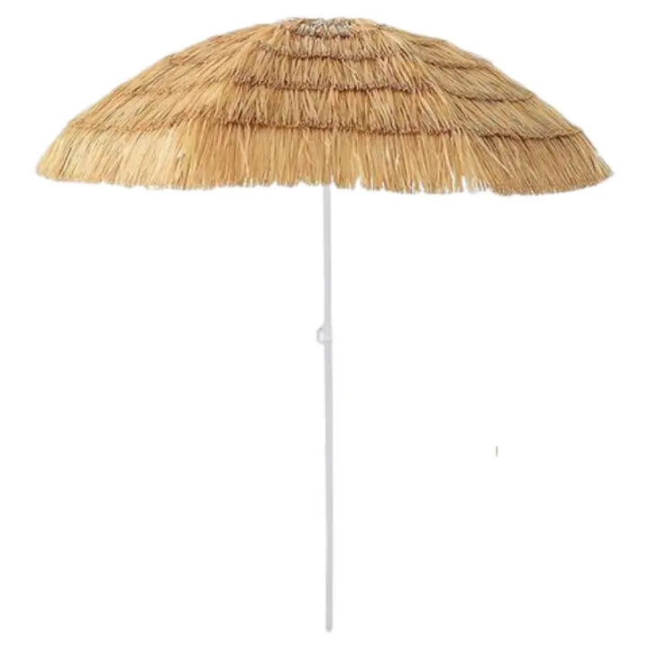 LILI HOME 🌞 Sombrilla de Playa de Paja ( Rafia Plástica )- Ø180 cm x 195 cm de Alto (Incluye Funda) 🏖️ es la opción ideal para aquellos que buscan sombra y comodidad en sus días al aire libre. Con un diseño natural y una estructura robusta, te - 1