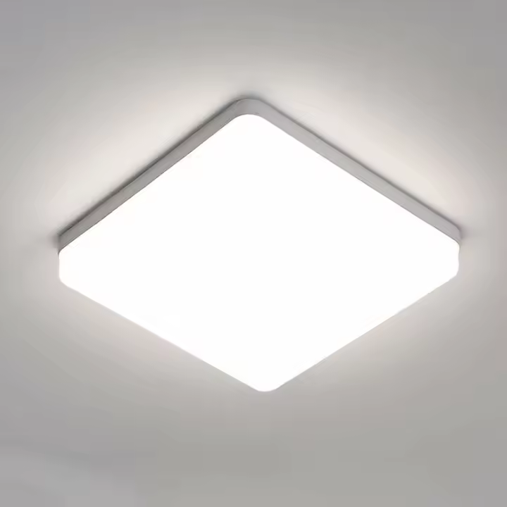 Luz de Techo LED de 3000K Rectángulo de 23x23cm Lámpara de Techo Impermeable IP54 para Baño, Dormitorio, Sala de Estar, Cocina Iluminación y Decoración - 1