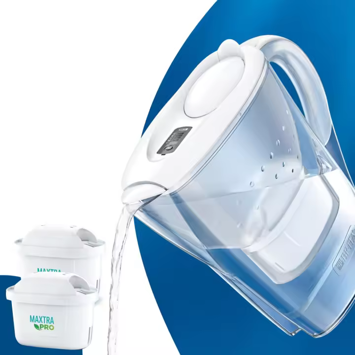 Jarra Filtrante de Agua Marella Blanca Maxtra Pro All In-1 Brita con 2 Filtros Extras - 1