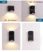 Lámpara De Pared Moderna TRAZOS IP65 Impermeable Para Exterior Y Dormitorio Iluminación Circular Y Cuadrada Decorativa Con Luz LED Para Jardín Porche Cocina Comedor Estudio Baño - details 9