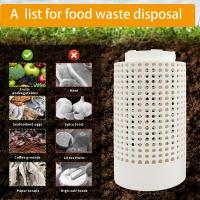 Caja De Compost De Vermicompost De Plástico Blanco Con Agujeros Y Tapa Para Jardín Patio Exterior - details 7