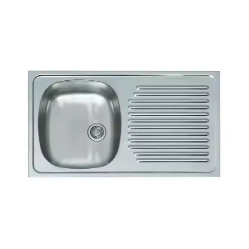Fregadero inox cuadrado FI Ares 2S 80x51cm "VG" encastrable PRACTIC 690071 - 1