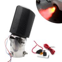 Tubo De Escape De Coche Universal Ajustable LED Con Luz De Flama Salida Individual Modificada Pieza De Aluminio Y Fibra De Carbono - details 2