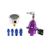 Kit De Regulador De Presión De Combustible Ajustable En Aluminio Con Medidor Para Reubicación De Vehículos Y Superchargers - details 3