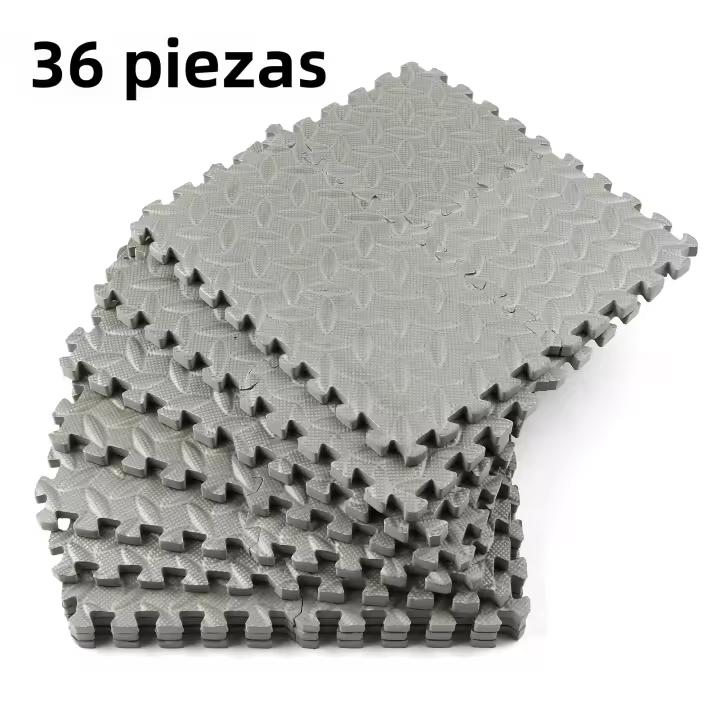 36PCS Tapete De Piso EVA Grueso 15x15x1cm Antideslizante Para Ejercicio Y Deportes Interior Gimnasio Fitness Protección - 1