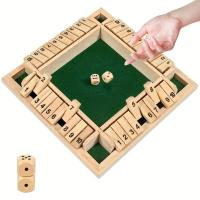 Juego De Dados De Madera 2-en-1 Juego De Mesa Para Fiestas Familiar Juego De Ajedrez De Colores Multicolores Ideal Para Reuniones Familiares - details 6