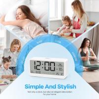 Reloj con tono de Llamada crescendo Fuerte, función de visualización de temperatura y humedad, Blanco - details 1