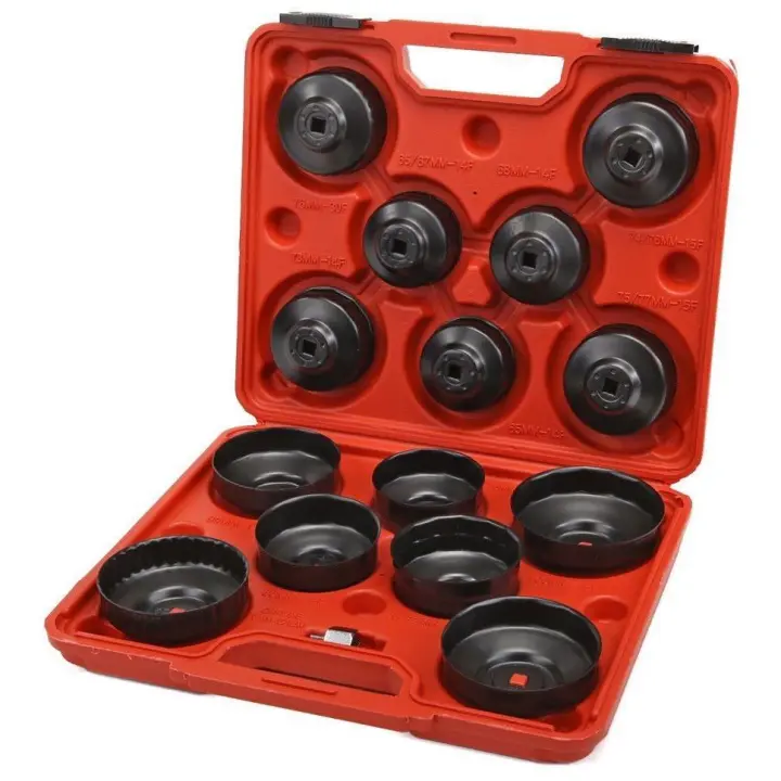 JOMAFA JUEGO DE LLAVES PARA FILTROS DE ACEITE DE COCHE 15 PIEZAS - 1175 - 1