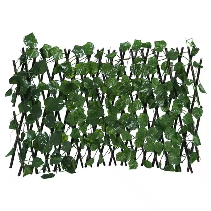 Valla De Privacidad Expansible De Iva Artificial Jardín Decorativo Falso Trellis Para Balcones Patios Decoraciones Exteriores - 1