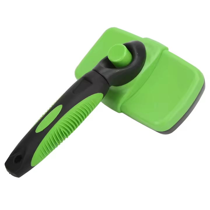 Punta Redonda, ideal para Perros, Gatos y Conejos, control de caída del Pelo, incluye peine depilatorio (GREEN) - 1