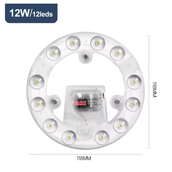 Kit De Tablero De Luz LED Retroiluminado Para Ventilador De Techo 12W 18W 24W 36W Redondo 220V modulo LED Para Iluminación De Techo - 1