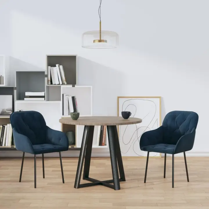 vidaXL Sillas de comedor 2 unidades terciopelo en color Gris oscuro/Azul/Amarillo y más | cómodas modernas ergonómicas para comedor cocina salón hogar - 1