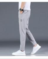 Pantalones Casuales Para Hombre De Seda Helada Verano Negro Gris Delgados Negocios Casual Elasticidad Transpirables Rectos Deportivos - details 23