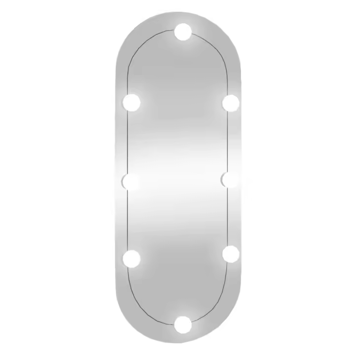 Espejo de pared ovalado con LED Lices Vidrio 30x70 cm, Espejo de maquillaje - 1