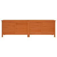 vidaXL Arcón de jardín madera maciza abeto marrón 198,5x50x56,5 cm - details 3