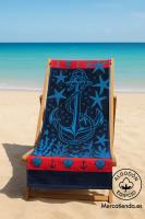 Toalla de Playa Algodón Egipcio 100x180cm 🏖️ | Cara A de Terciopelo, Cara B Rizo Suave 🧺 | 700g Premium Suave y Gruesa | Toalla Grande Rayas Náuticas Hombre Mujer Piscina Vacaciones - details 1