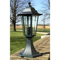 vidaXL Lámpara de jardín 2 uds aluminio verde oscuro/negro - details 1
