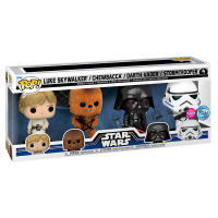 FUNKO PACK 4 STAR WARS LUK SKYWALKER CHEWBACCA DARTH VADER STORMTROOPER, EDICIÓN ESPECIAL VINILO IDEAL PARA REGALO, ENVÍO INMEDIATO. - details 0