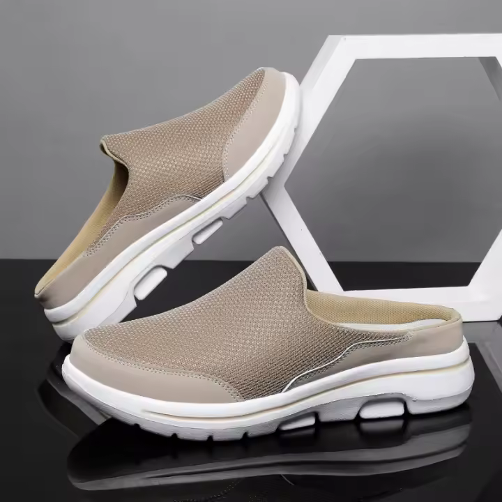 Zapatillas De Hombre Verano Transpirables Para Uso Doméstico Con Suela Gruesa Moda Pareja Zapatos Comodidad Al Caminar Chanclas Hombre - 1
