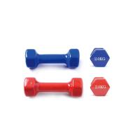 Set de 2 pesas mancuernas deportivas hexagonales para fitness de diferentes pesos 0.5kg a 6kg y de color rojo o azul - details 2