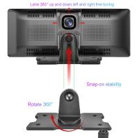 Podofo-cámara trasera HD DVR para coche, Control de voz, Wifi, Android, Auto y Carplay, tablero de recortes de vídeo, BT, FM, espejo de coche, 10,26" - details 7