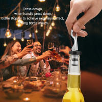 Tapa De Vino De Silicona Alloet Eco-amigable Portátil Y Ligera Para Barra Accesorios De Acero Inoxidable Creativos Y Convenientes - details 3