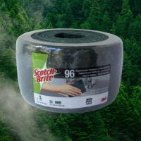 3M Scotch-Brite 96 Rollo Fibra verde precortado limpieza general  134 mm x 6 m Rollo de estropajo limpia vajilla cubiertos encimeras. Elimina huellas del fuego - details 0