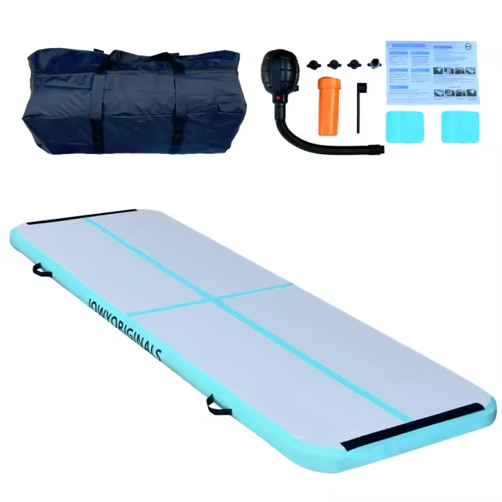 JOWY AirTrack 300x100x10cm Colchoneta Inflable, color Azul - 1