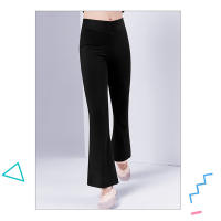 Pantalones De Baile Para Niños Y Niñas Pantalones De Cintura Media Con Cierre Elástico Pantalones De Manga Larga Para Danza Latina Y Jazz Color Negro Hechos De Algodón Slim Fit - details 6