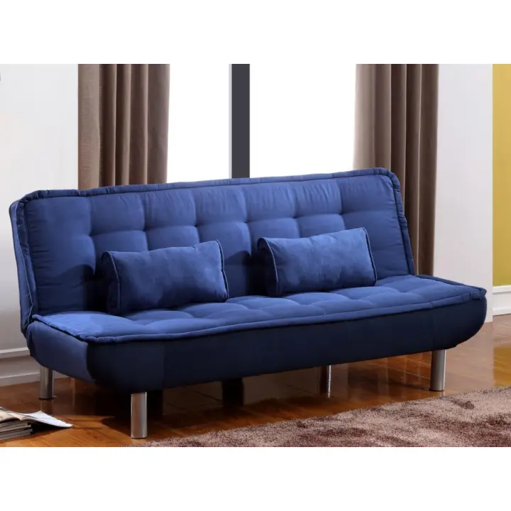 Vente-unique - Sofá cama clic-clac MISHAN - Azul - 1
