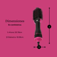 Cepillo 2 en 1: secador y moldeador con 1200W de potencia. Desenreda, alisa, da volumen y ondula el cabello. Reduce el encrespamiento y daño. Con 2 temperaturas, 2 velocidades y cable rotativo 360º de 1,8m para un uso cómodo y rápido. - Extrahouse - details 1