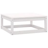 vidaXL Taburetes de jardín con cojines madera maciza de pino Natural, Blanco, Gris Conjunto Terraza Muebles Jardín Exterior Juego de Muebles de jardín Mueble Jardín Exterior Muebles de Salon Exterior - details 2