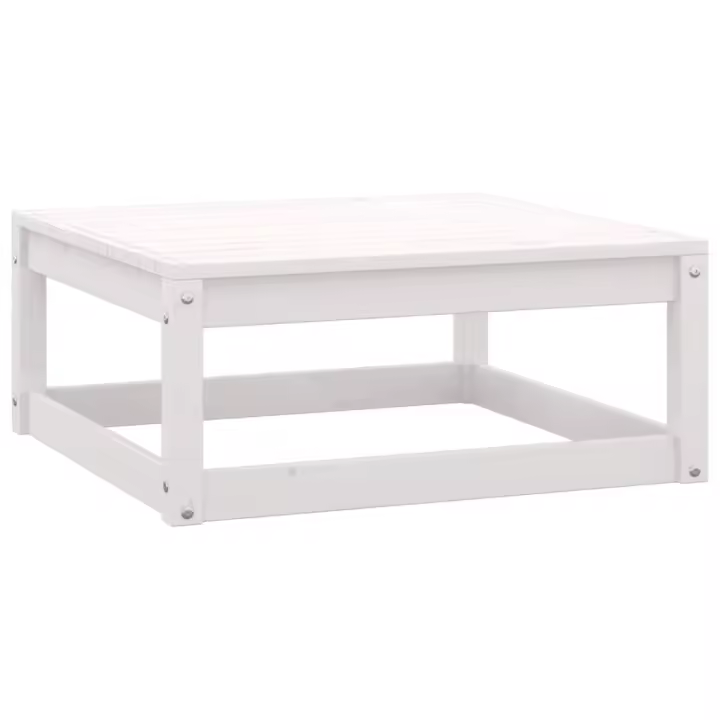 vidaXL Taburetes de jardín con cojines madera maciza de pino Natural, Blanco, Gris Conjunto Terraza Muebles Jardín Exterior Juego de Muebles de jardín Mueble Jardín Exterior Muebles de Salon Exterior - 1