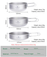 Juego De Cocina Ultraligero Boundless Voyage Para Camping Y Exteriores Tierra Platos Y Ollas De Titanio Ti2031C - details 0