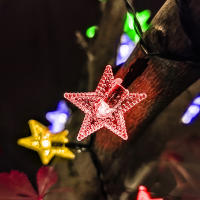 Cadenas De Luces LED Solares Para Jardín Exterior Guirnalda De Navidad Con Estrellas Y Luces Twinkle En Colores Multicolor Y Cálido Para Decoración De Bodas Y Fiesta - details 2